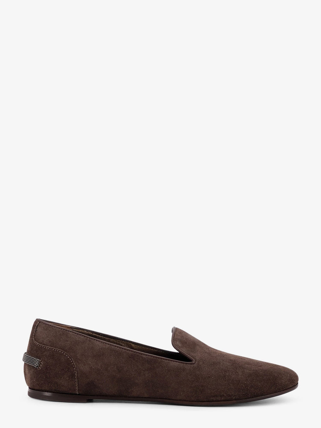 Brunello Cucinelli Mocassins en daim avec détail Monili