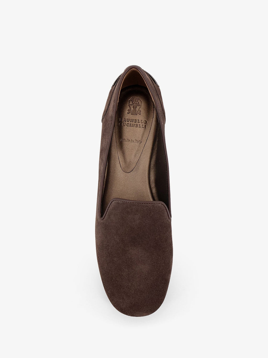Brunello Cucinelli Mocassins en daim avec détail Monili