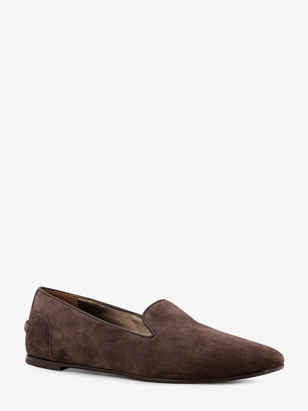 Brunello Cucinelli Mocassins en daim avec détail Monili
