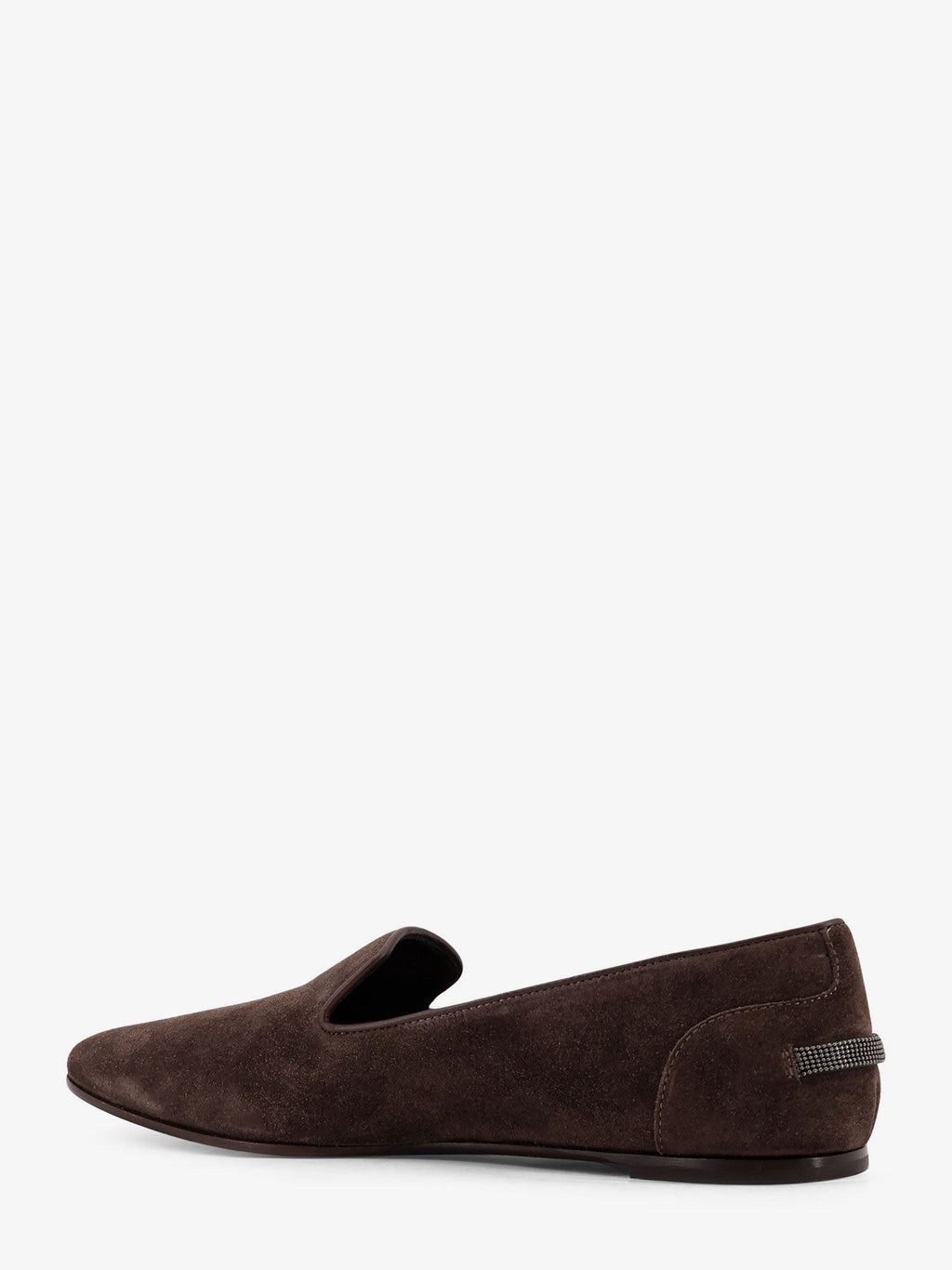 Brunello Cucinelli Mocassins en daim avec détail Monili