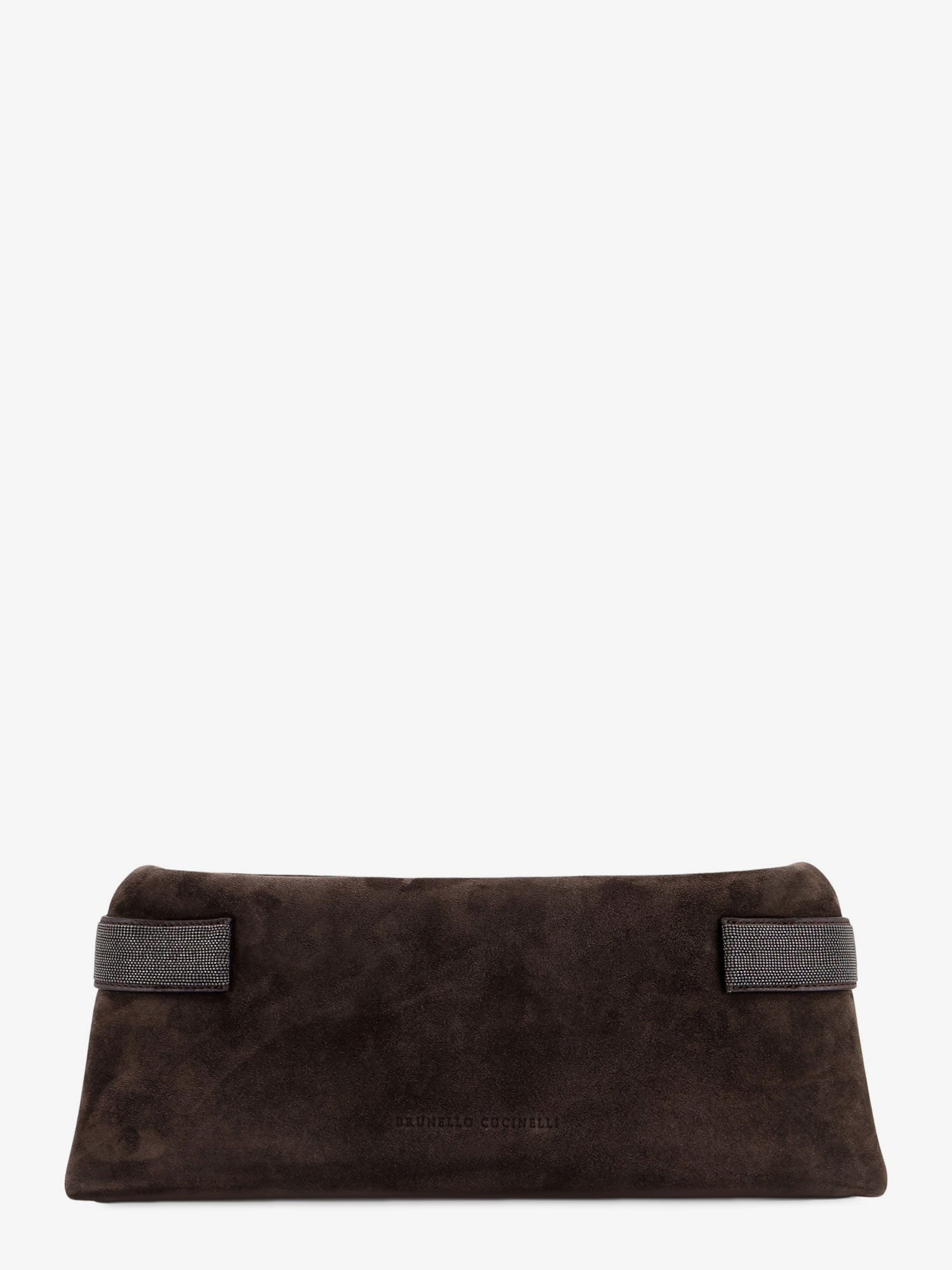 Brunello Cucinelli Wildleder-Pochette mit Monili-Detail