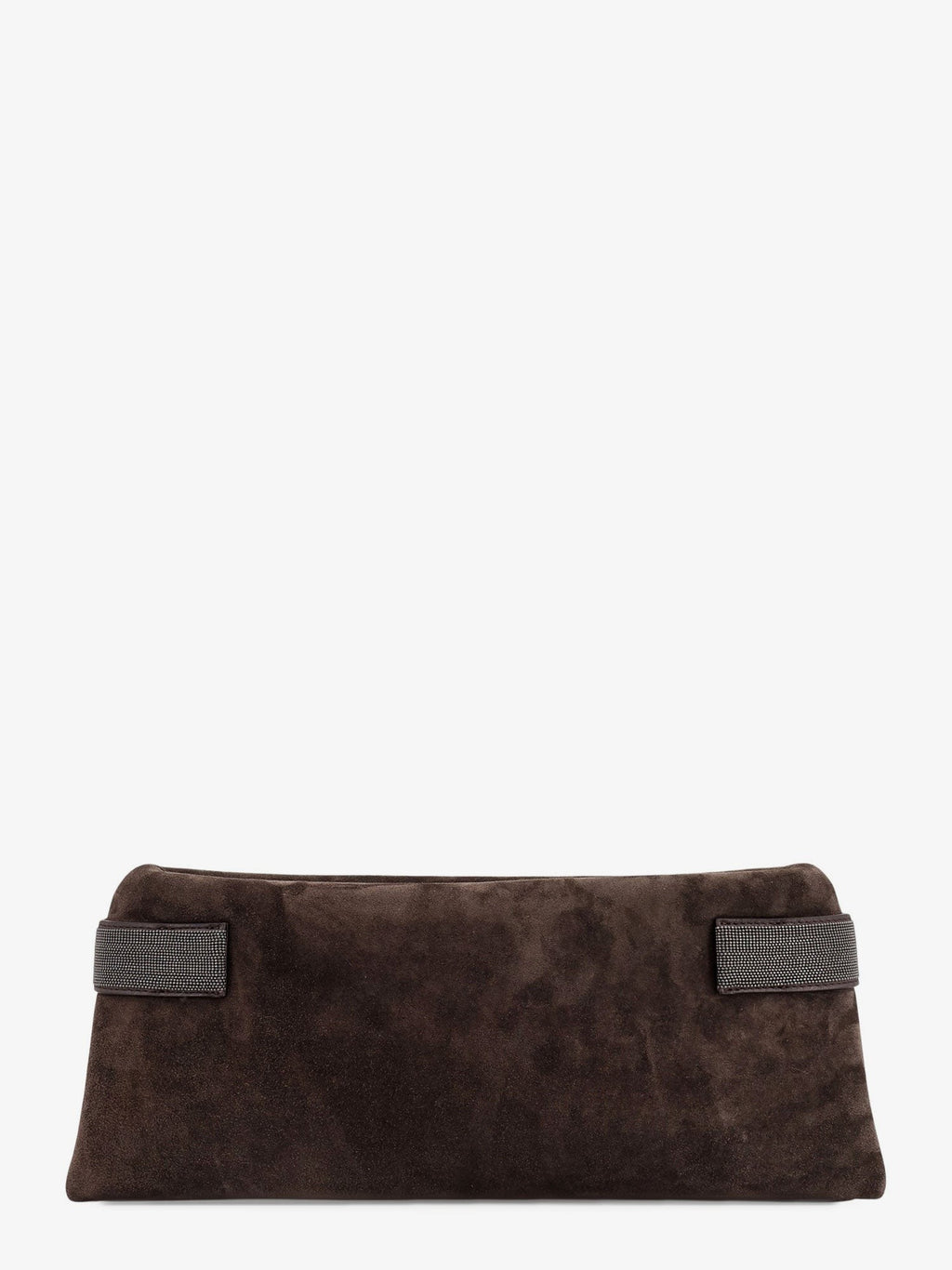 Brunello Cucinelli Wildleder-Pochette mit Monili-Detail