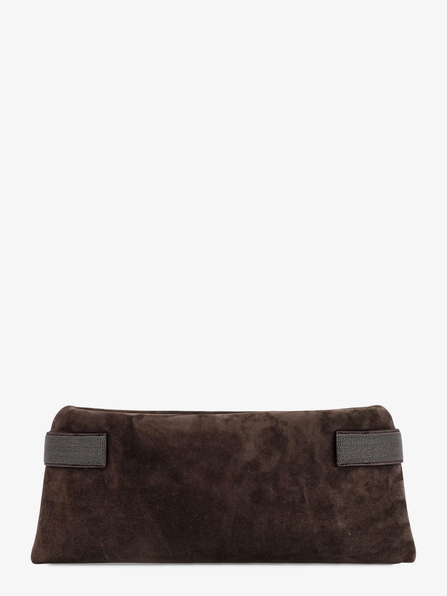 Brunello Cucinelli Wildleder-Pochette mit Monili-Detail