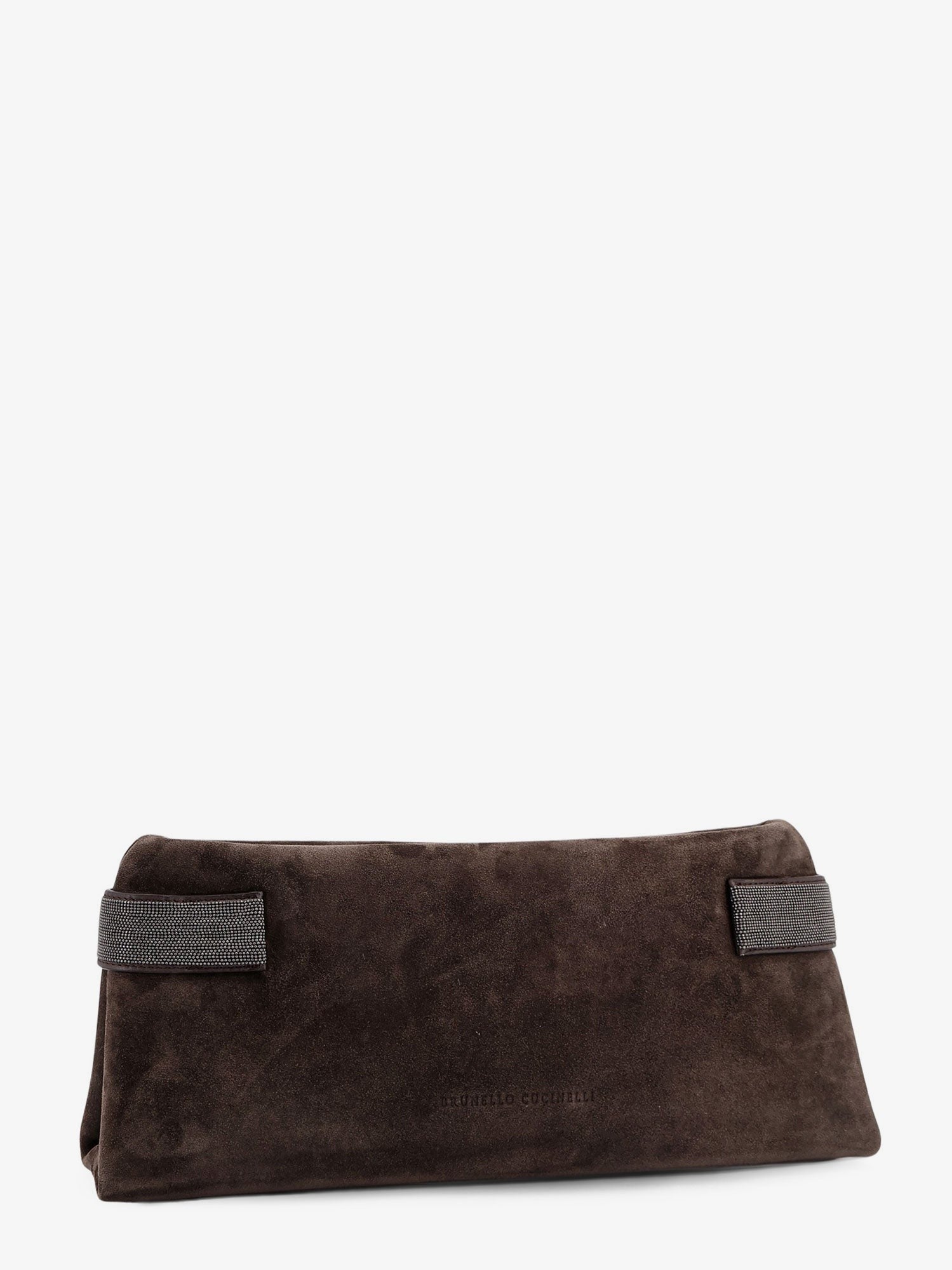 Brunello Cucinelli Wildleder-Pochette mit Monili-Detail