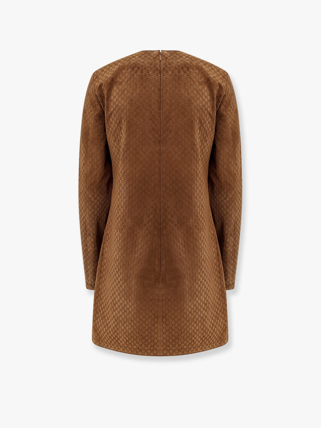 Gucci Vestido curto de camurça com logótipo GG all-over