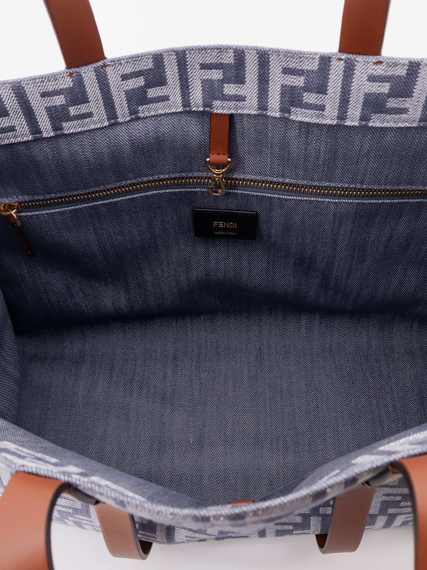 Fendi Summer Tote FF žakárová látková taška přes rameno s třásněmi