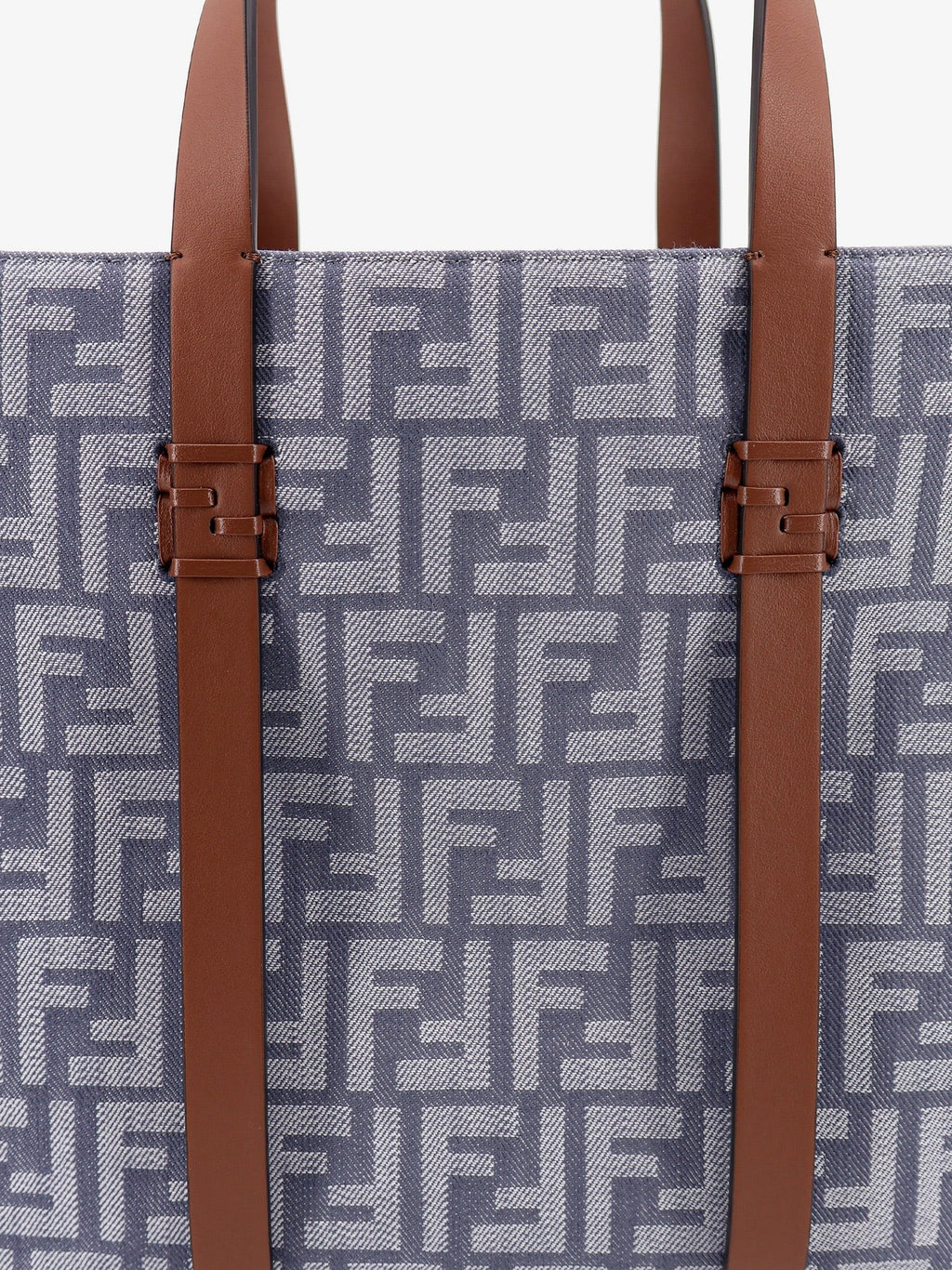 Fendi Summer Tote FF žakárová látková taška přes rameno s třásněmi