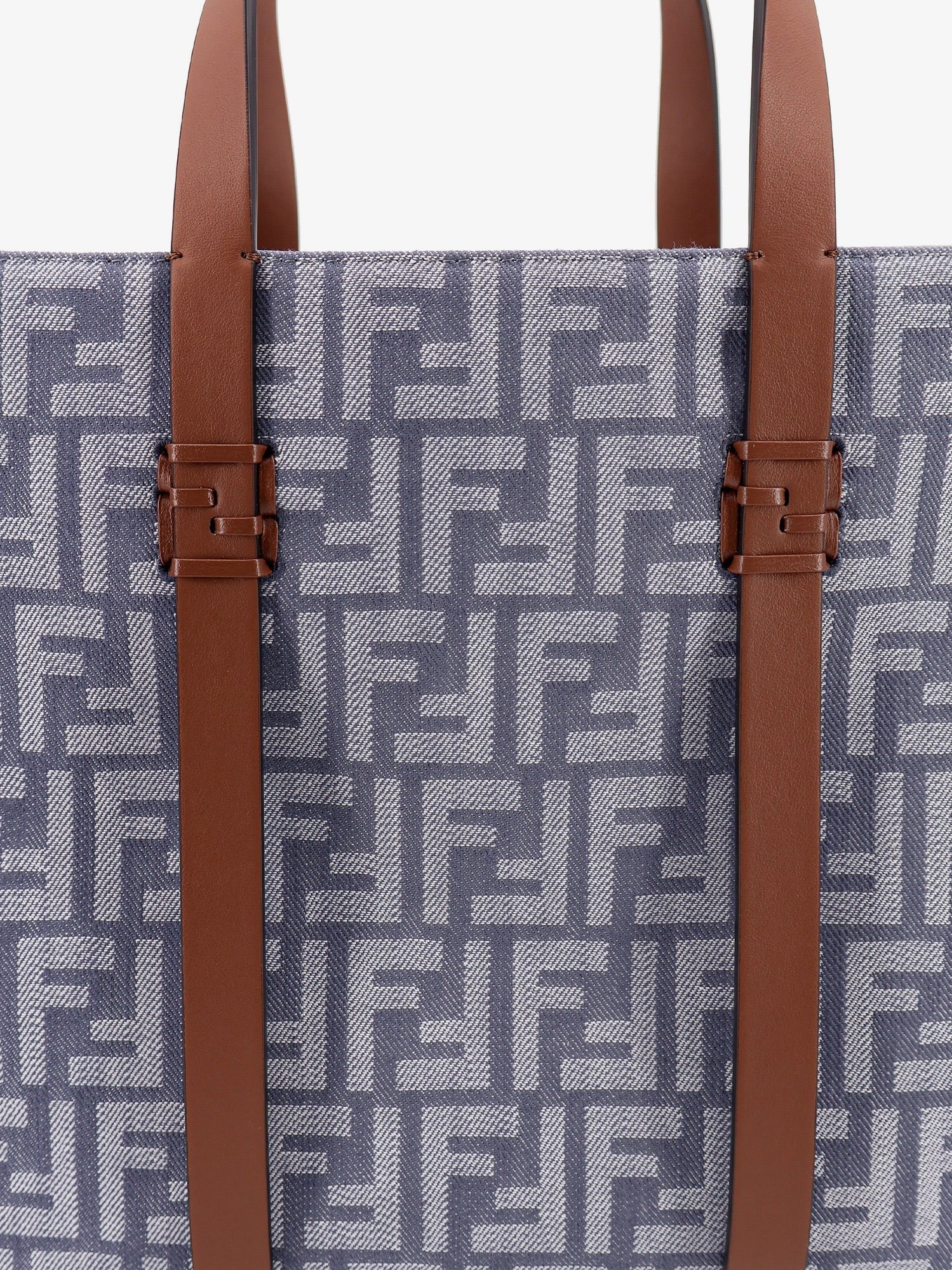 Fendi Summer Tote FF žakárová látková taška přes rameno s třásněmi