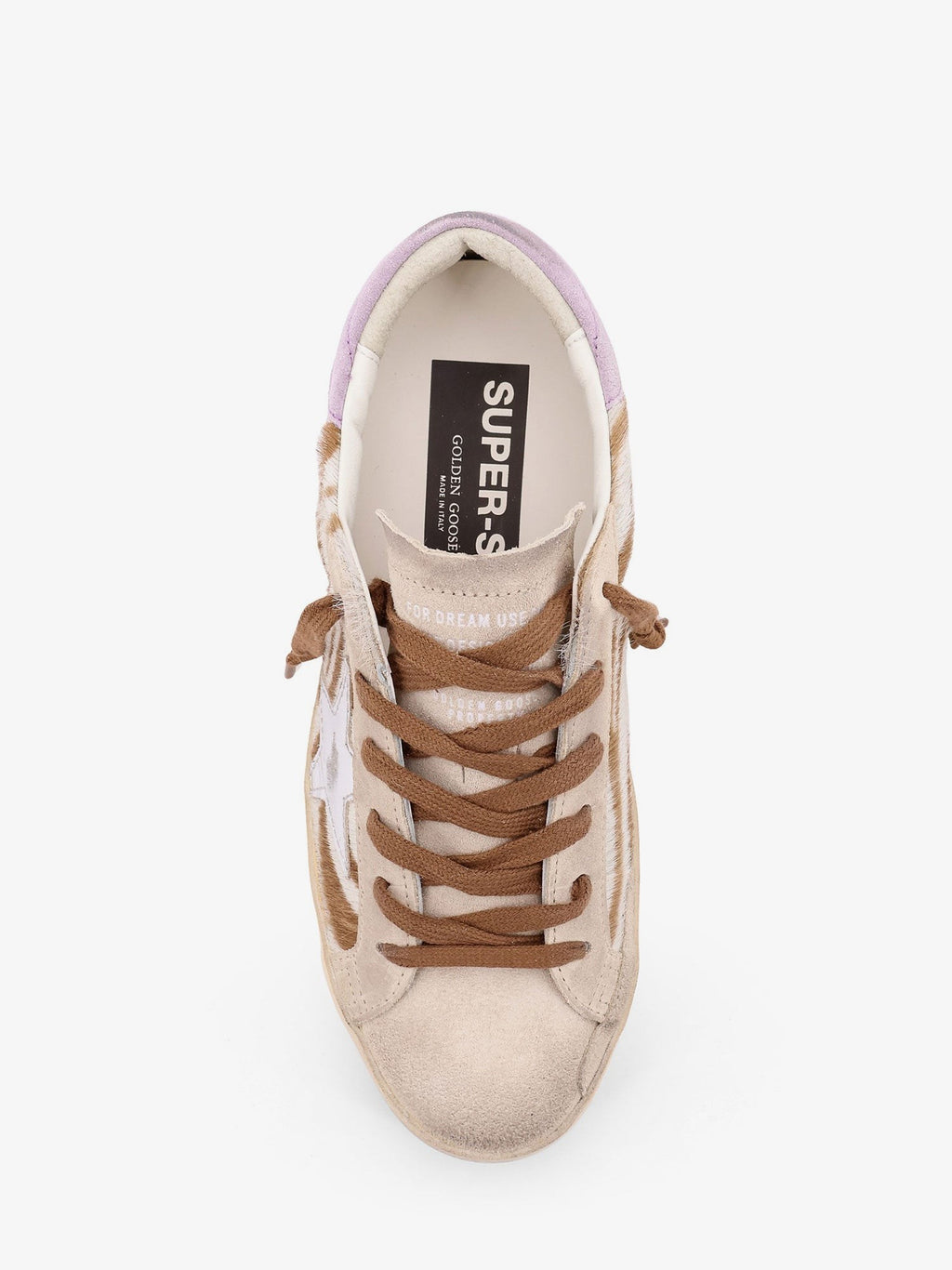 Golden Goose Deluxe Brand Baskets basses Super-Star Classic with List en peau de poney imprimée