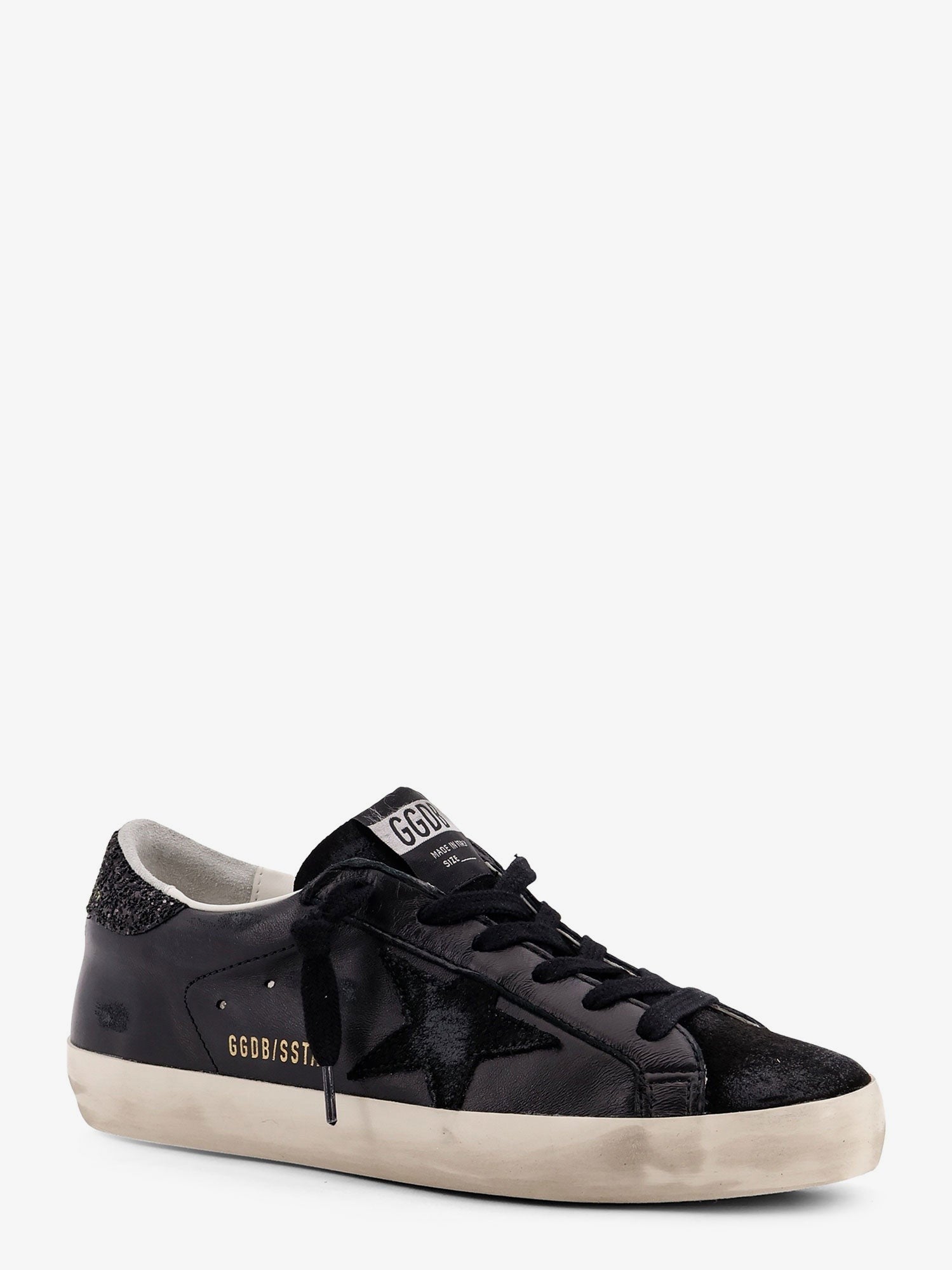Golden Goose Deluxe Brand Super-star Classic with List low-top sneakers with suede inserts and glittered detail