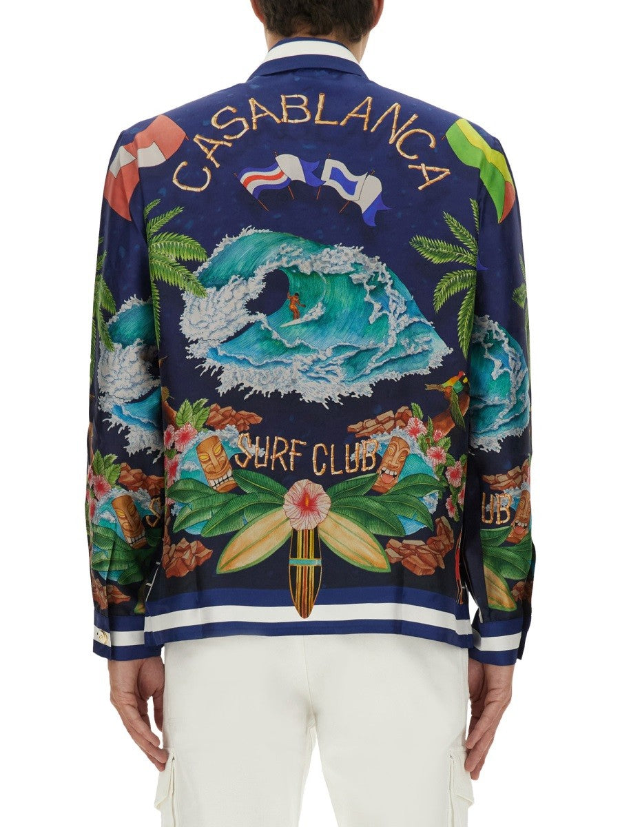 Casablanca "SURF CLUB MIDNIGHT" PRINT SHIRT