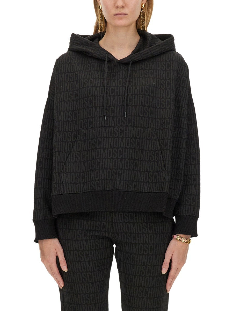 Moschino SWEATSHIRT WITH ALL OVER LOGO