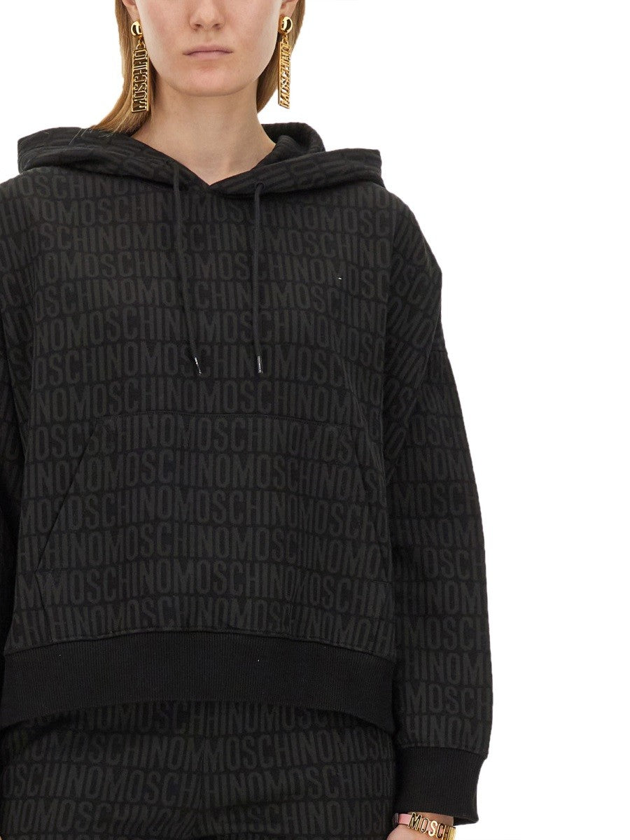Moschino SWEATSHIRT WITH ALL OVER LOGO