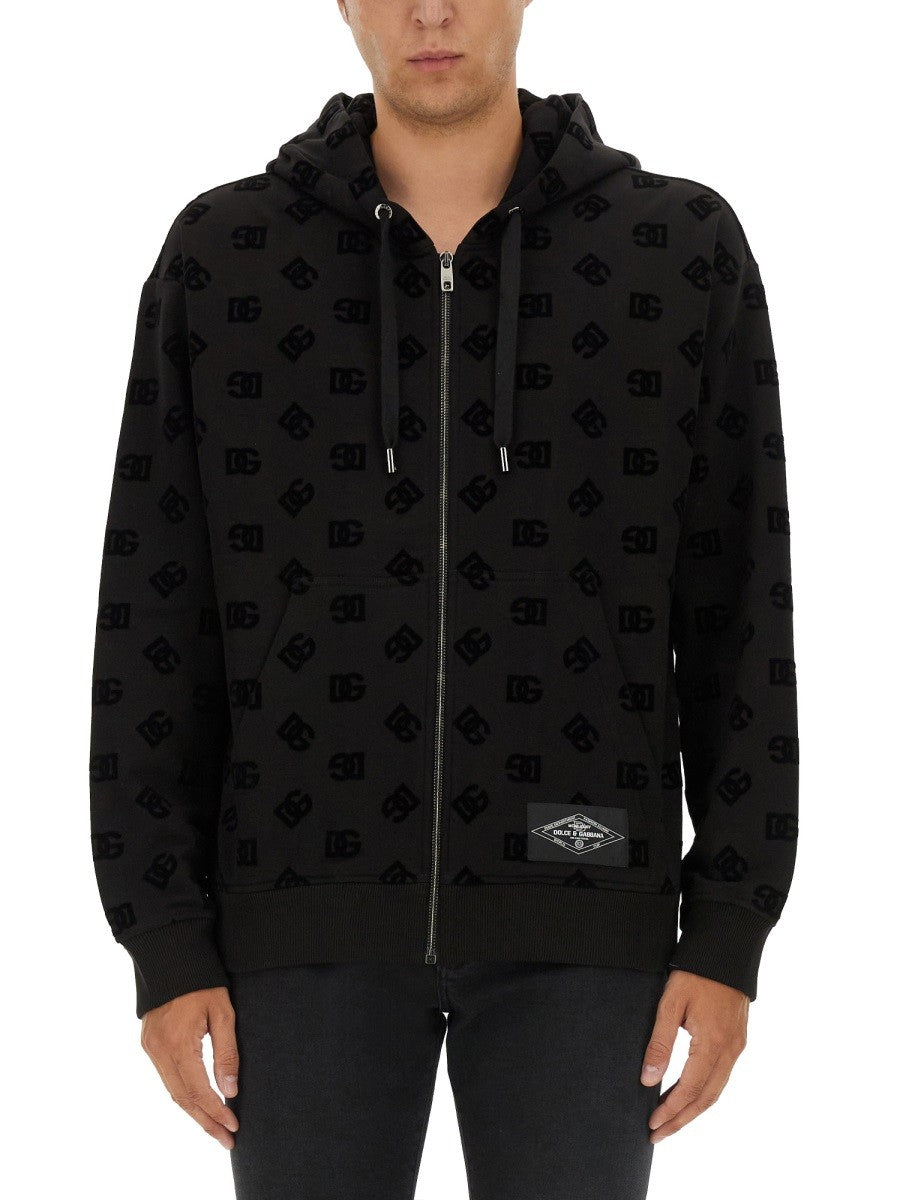 Dolce & Gabbana SUDADERA CON LOGOTIPO POR TODA LA PRENDA