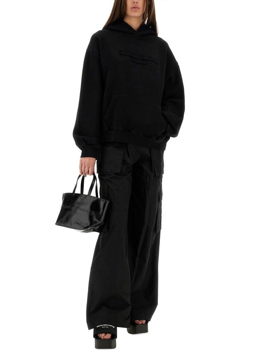 Alexander Wang SWEATSHIRT WITH EMBOSSED LOGO