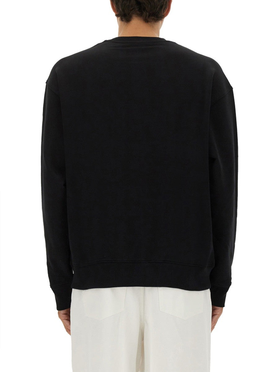 Moschino SWEATSHIRT MIT LORBEERKRANZ-LOGO-STICKEREI