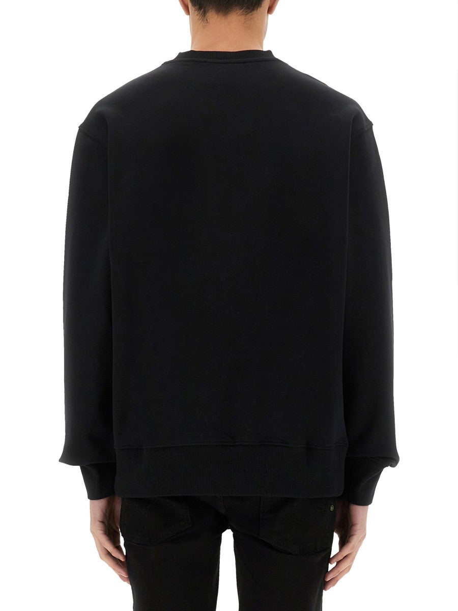Versace Jeans Couture SWEATSHIRT MIT LOGO AM KRAGEN