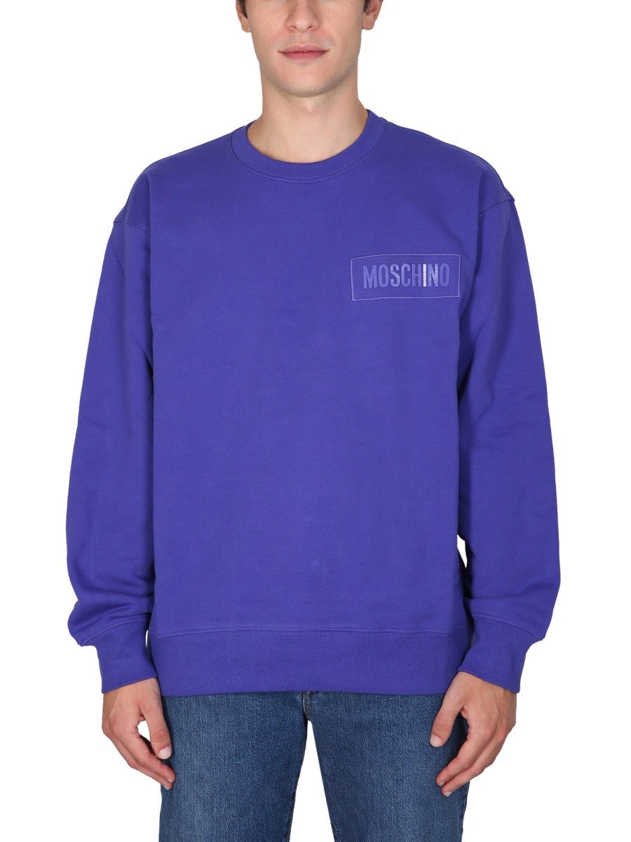 Moschino SWEATSHIRT WITH LOGO PATCH