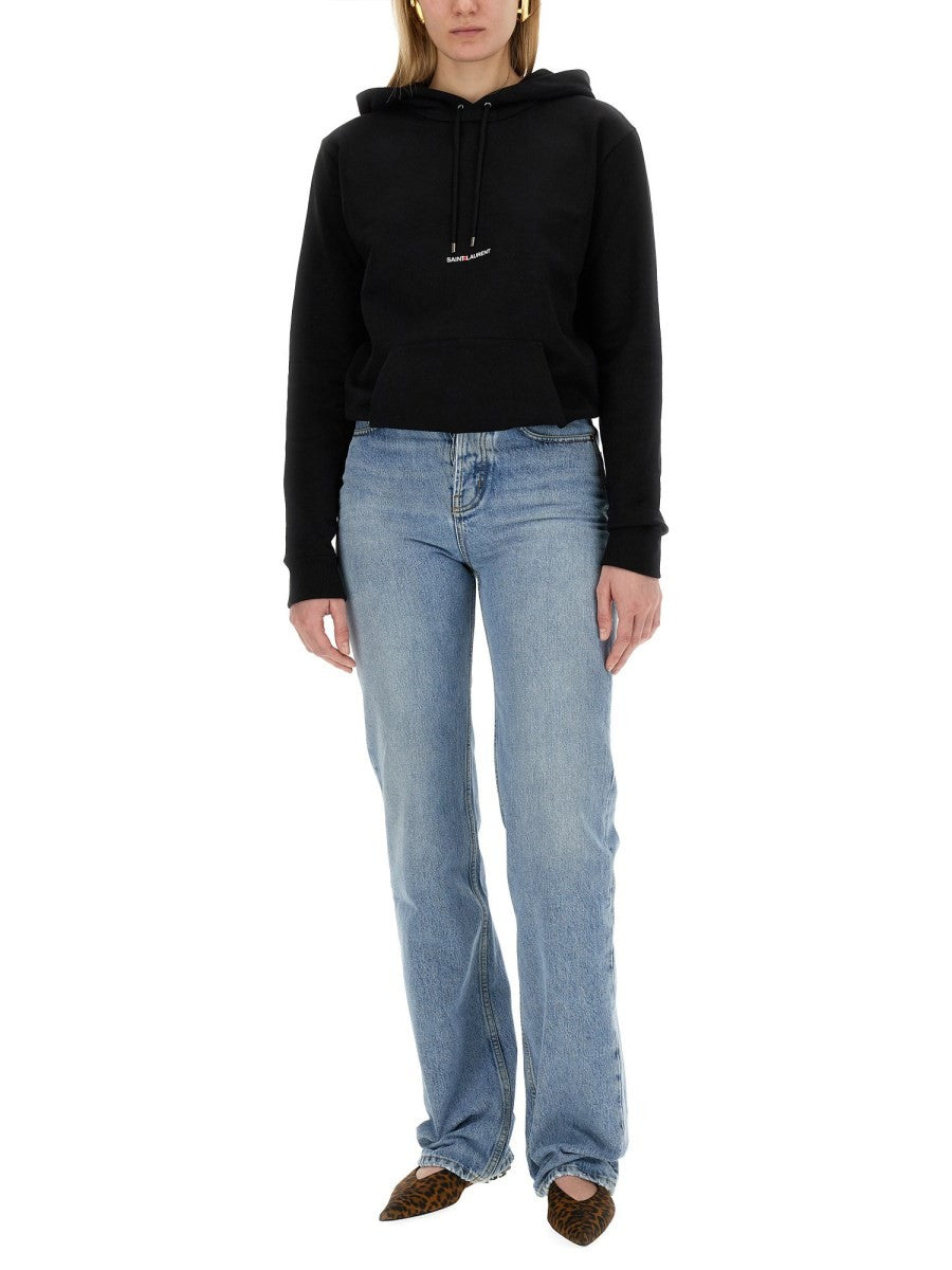 Saint Laurent SWEATSHIRT WITH LOGO PRINT