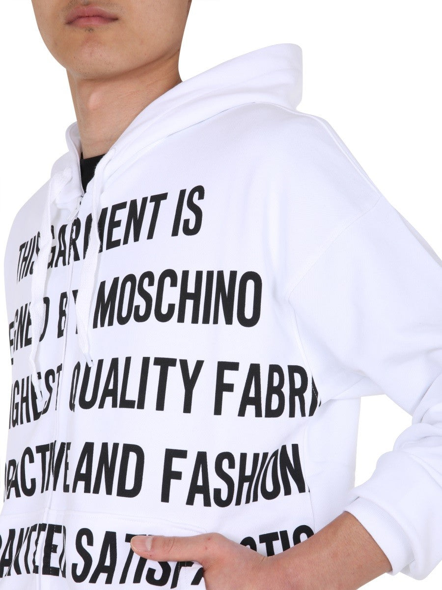 Moschino SWEATSHIRT MED GLIDELÅS