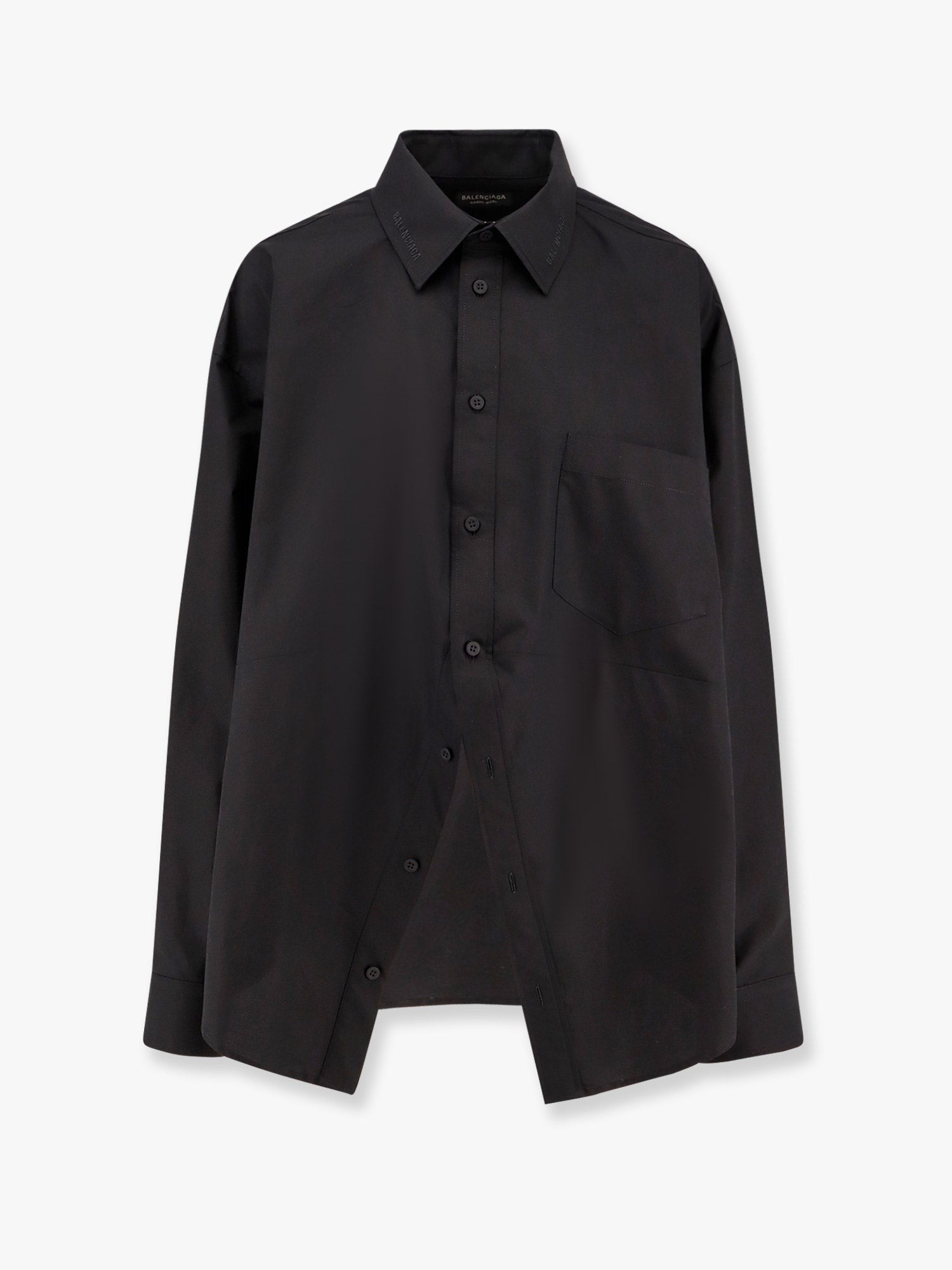 Balenciaga Swing bomullsskjorte med balennciaga broderi