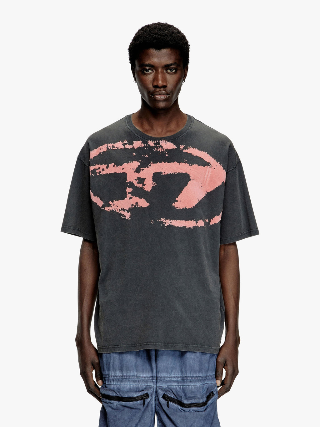 Diesel T-boxt tričko s opotřebovaným efektem