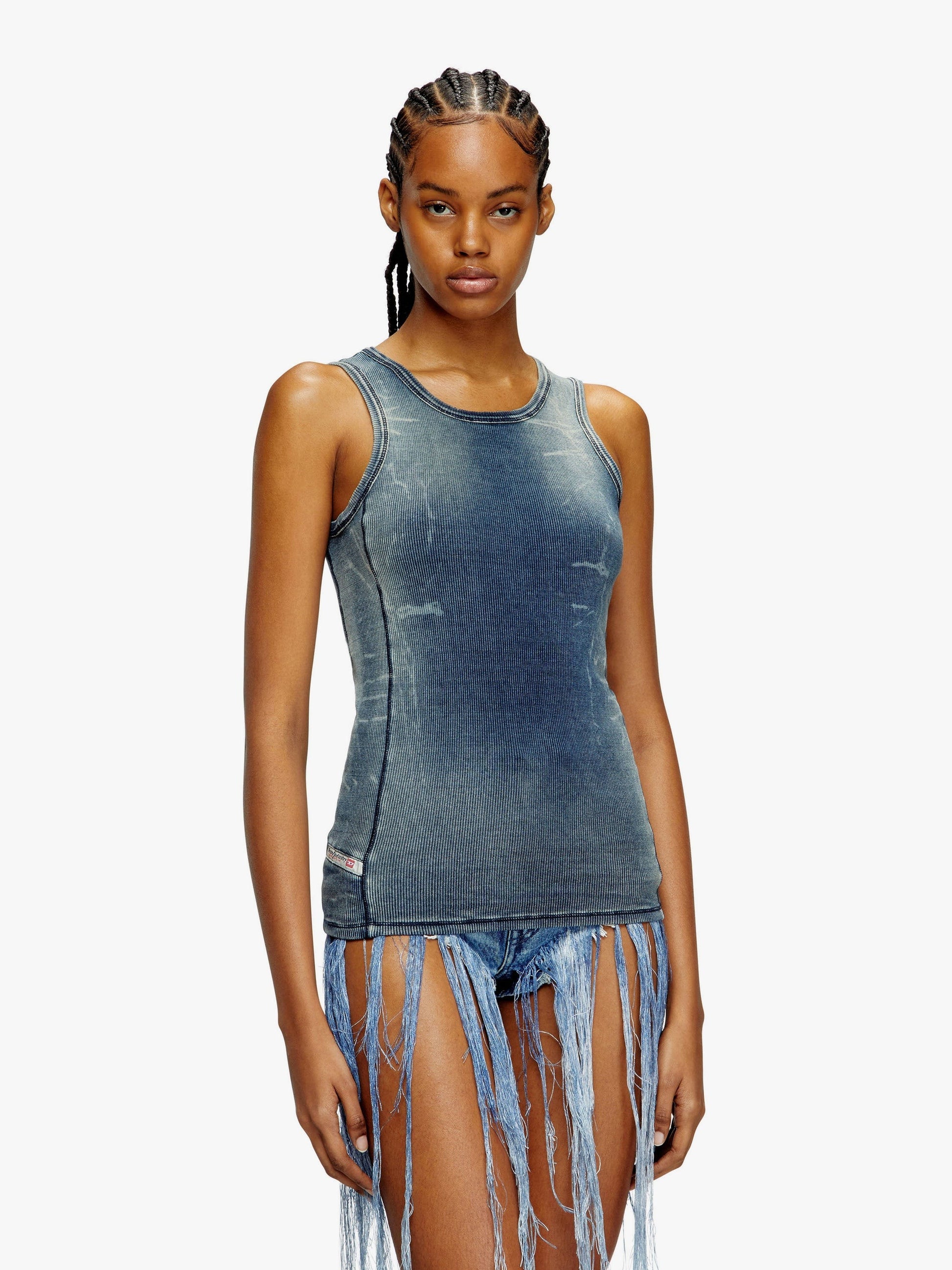 Haut en coton stretch Diesel T-go avec effet usé