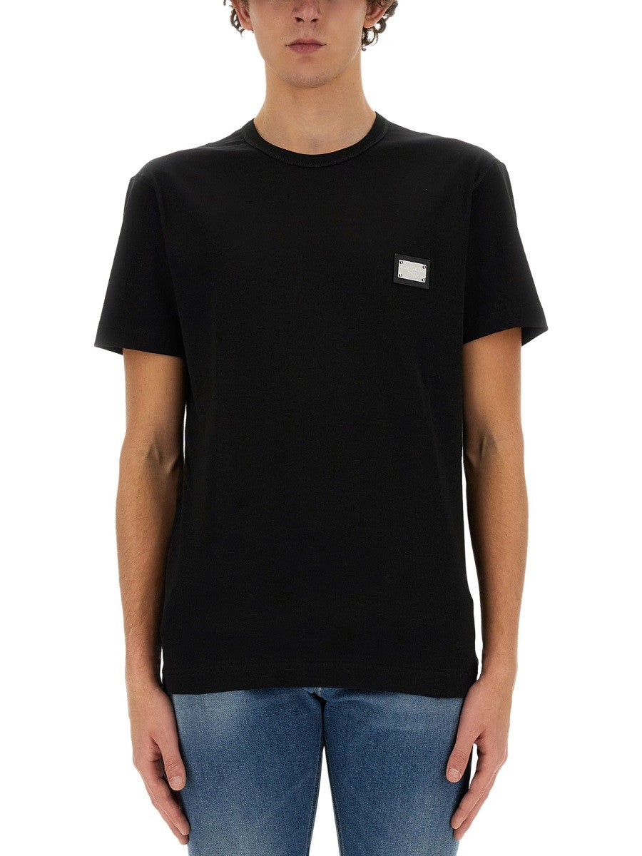 Dolce & Gabbana ロゴプラーク付きTシャツ