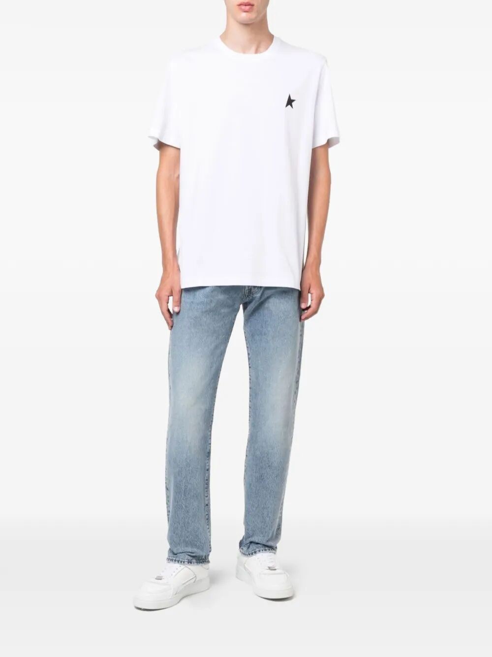 Golden Goose Deluxe Brand T-shirt in cotone con iconica stella frontale