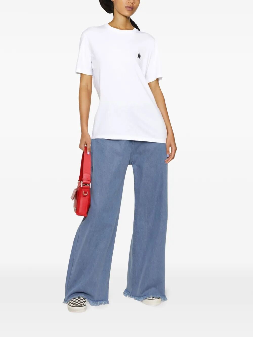 Golden Goose Deluxe Brand T-shirt in cotone con iconica stella frontale