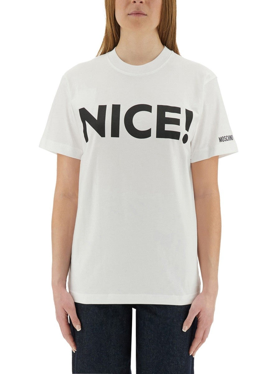 Moschino TRIČKO "NICE!"