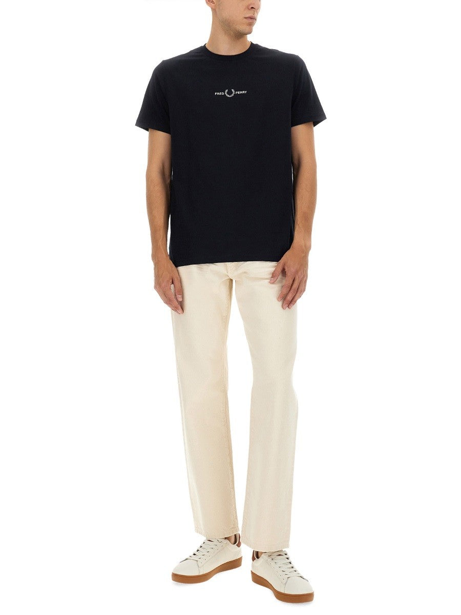 Fred Perry T-SHIRT WITH EMBROIDERED LOGO