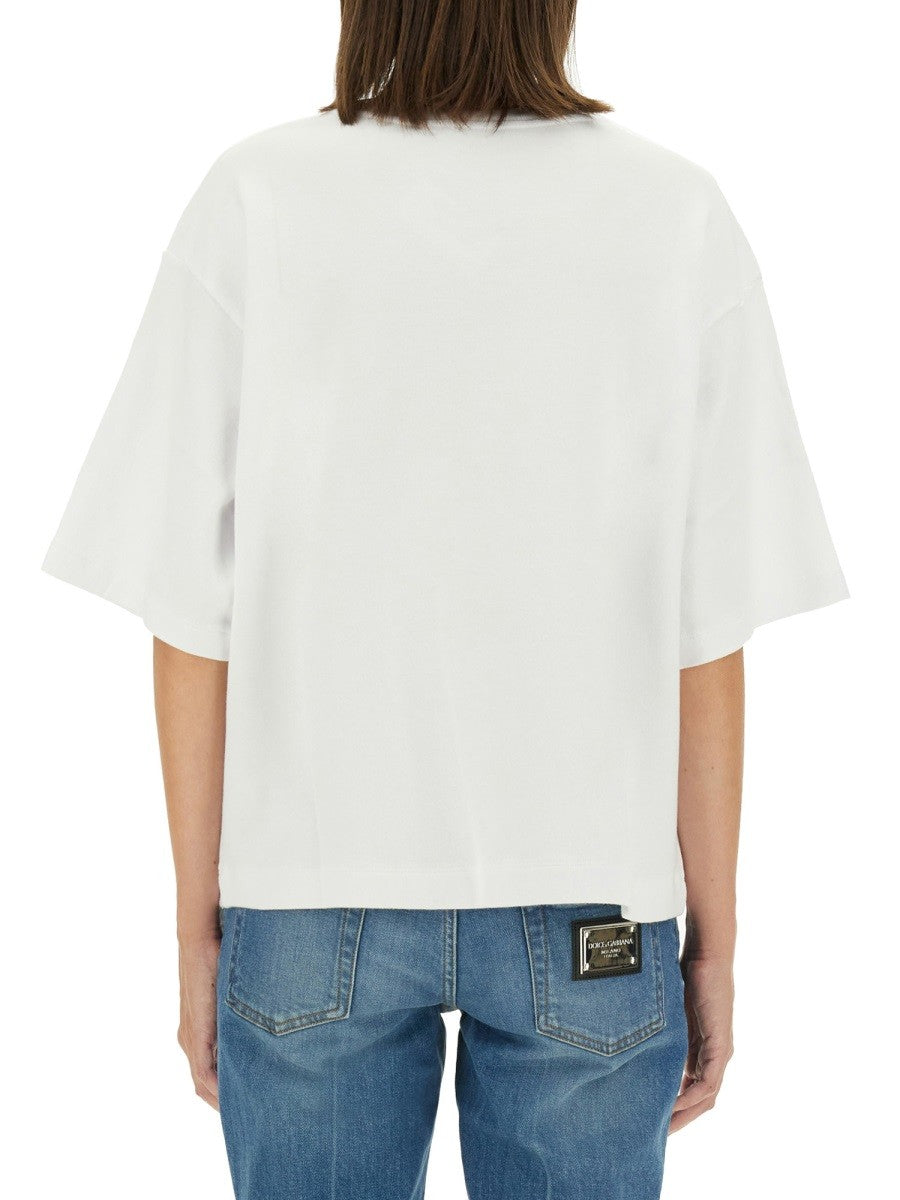 Dolce & Gabbana T-SHIRT WITH LETTERING LOGO