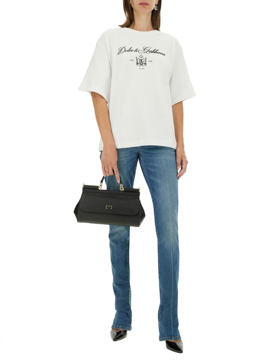Dolce & Gabbana T-SHIRT ΜΕ ΛΟΓΟΤΥΠΟ ΓΡΑΜΜΑΤΩΝ