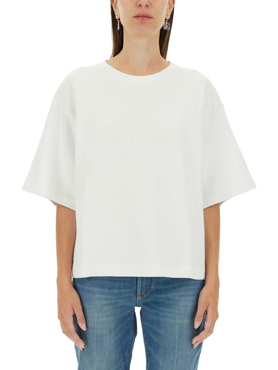 Dolce & Gabbana T-SHIRT WITH LETTERING LOGO