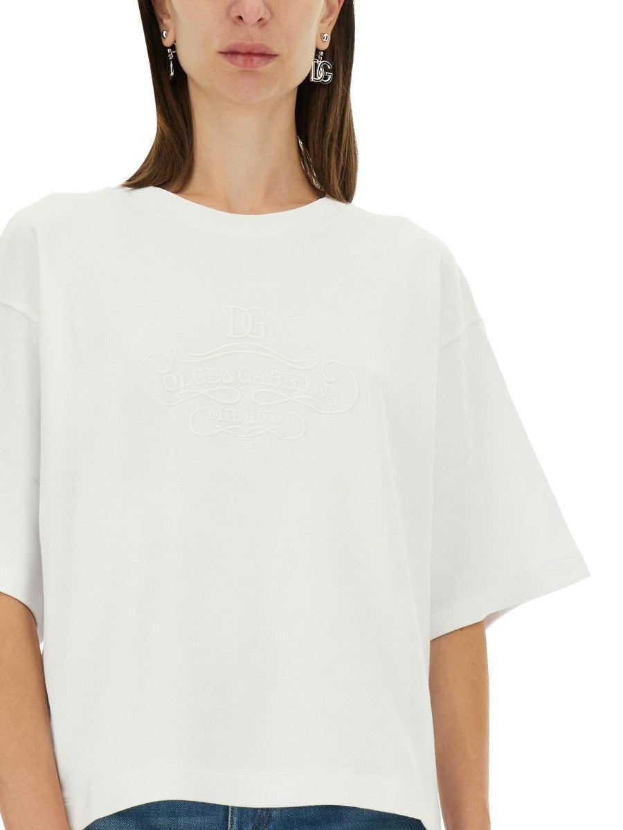 Dolce & Gabbana T-SHIRT WITH LETTERING LOGO