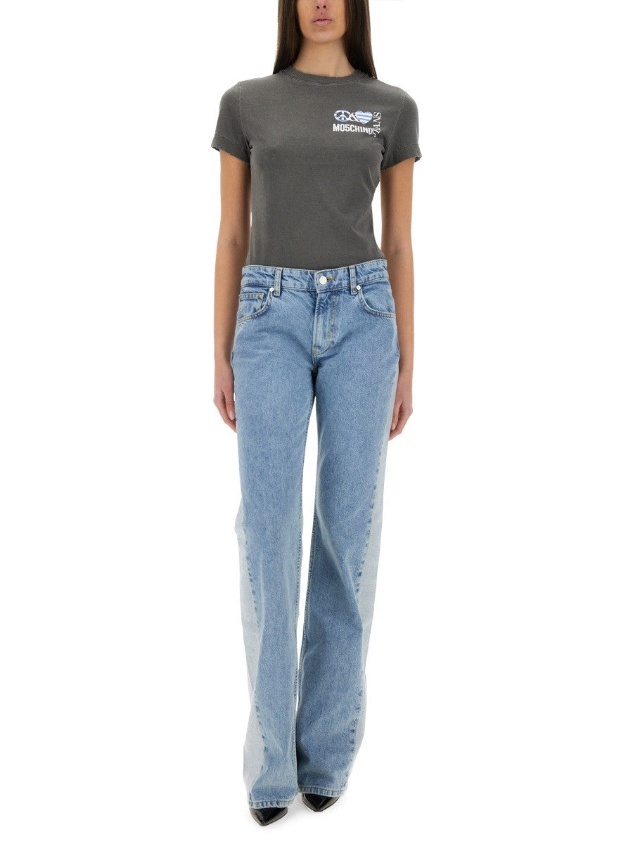 Moschino Jeans T-SHIRT MIT LOGO