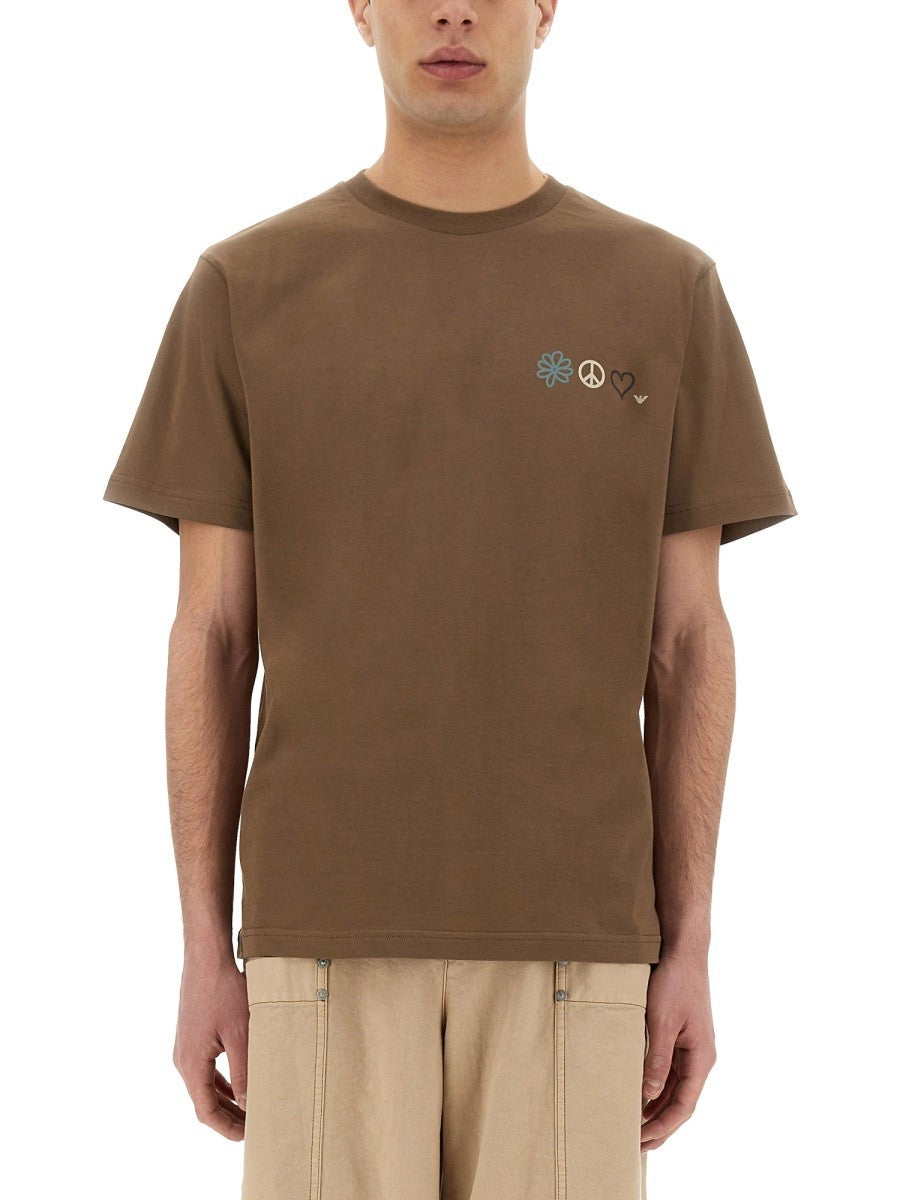 Emporio Armani T-SHIRT WITH MAXI PRINT CAPSULE PEACE ASV