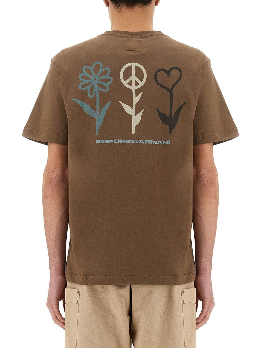 Emporio Armani T-SHIRT WITH MAXI PRINT CAPSULE PEACE ASV