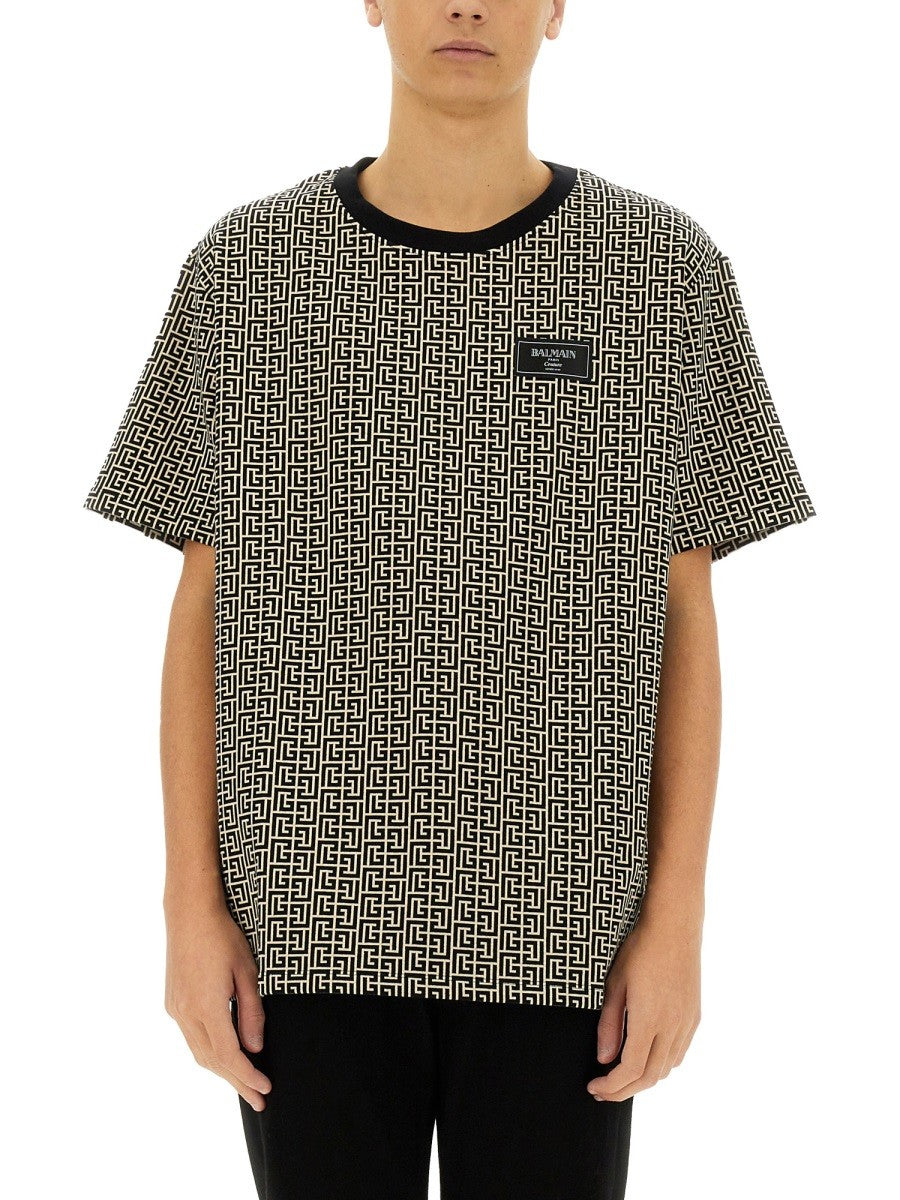 Balmain T-SHIRT MIT MONOGRAMM