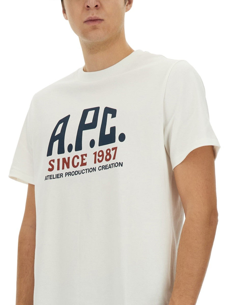 A.P.C. T-SHIRT WITH PRINT