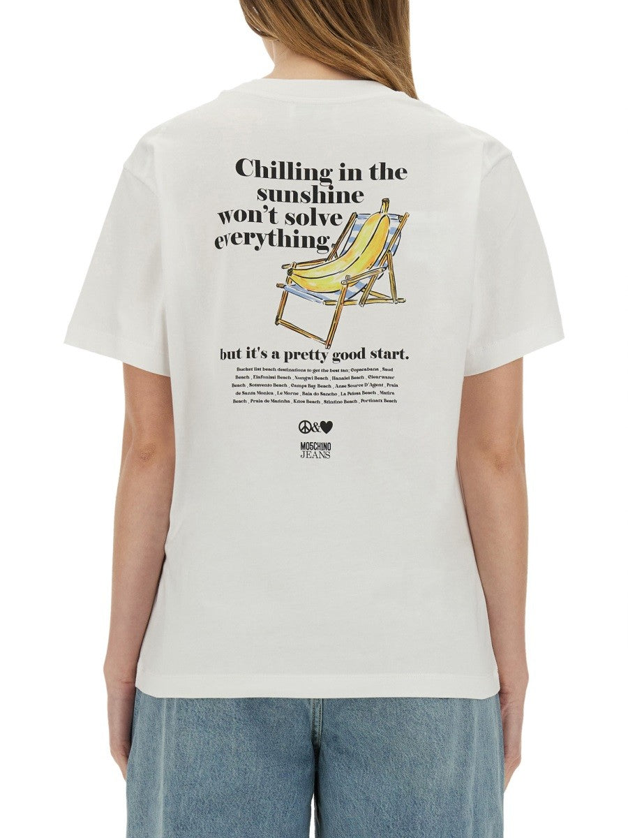 Moschino Jeans T-SHIRT WITH PRINT