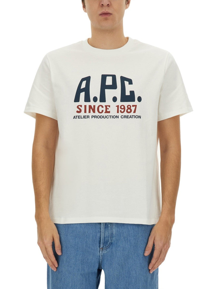 A.P.C. T-SHIRT WITH PRINT