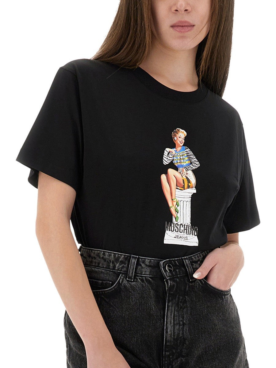 Moschino Jeans T-SHIRT MIT PRINT