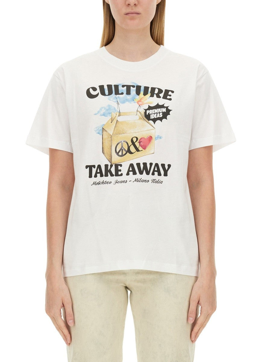 Moschino Jeans T-SHIRT WITH PRINT