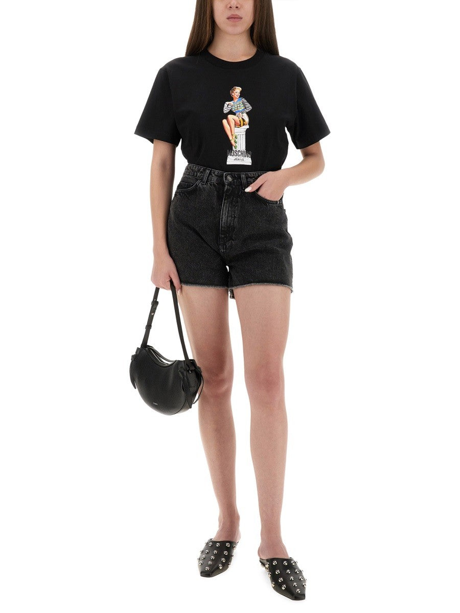Moschino Jeans T-SHIRT MIT PRINT