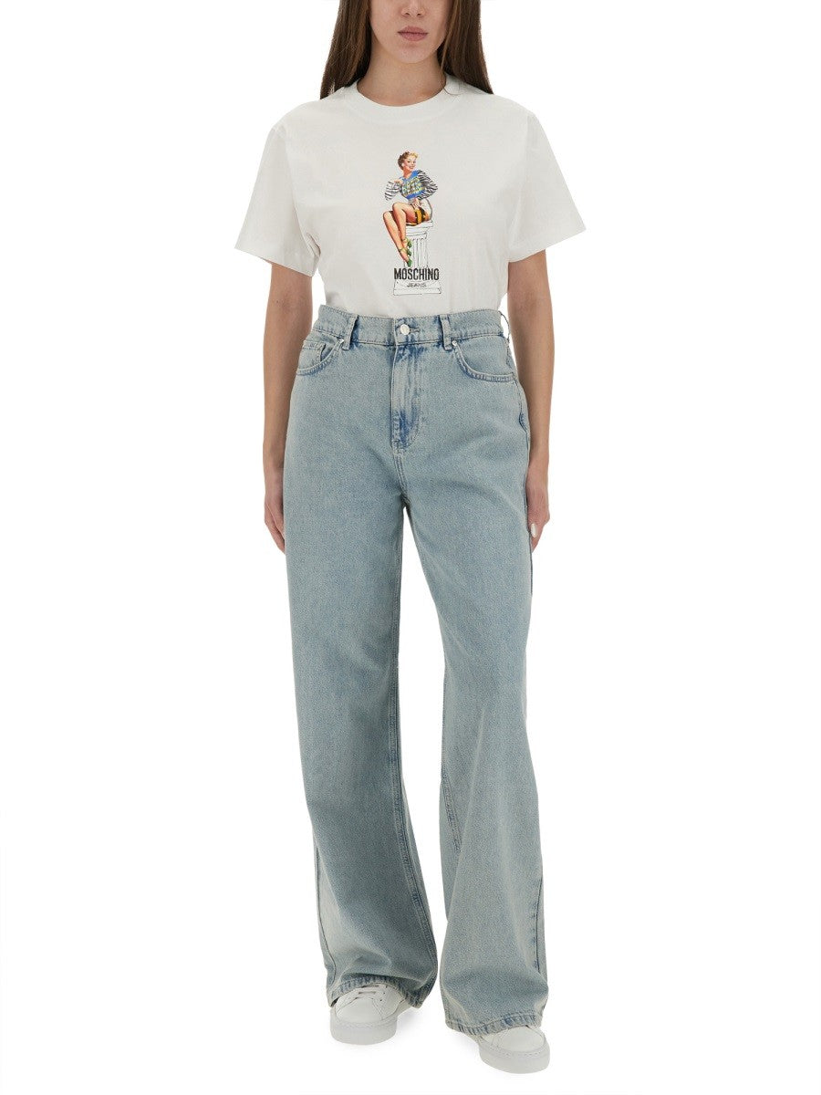 Moschino Jeans T-SHIRT WITH PRINT