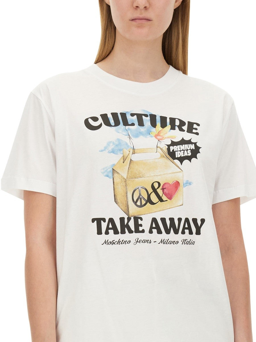 Moschino Jeans T-SHIRT WITH PRINT