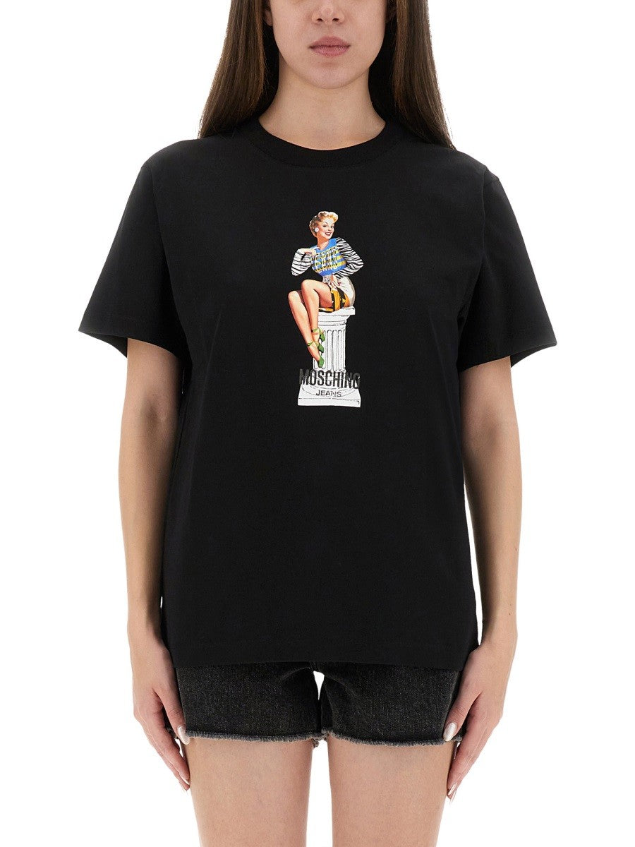 Moschino Jeans T-SHIRT MIT PRINT