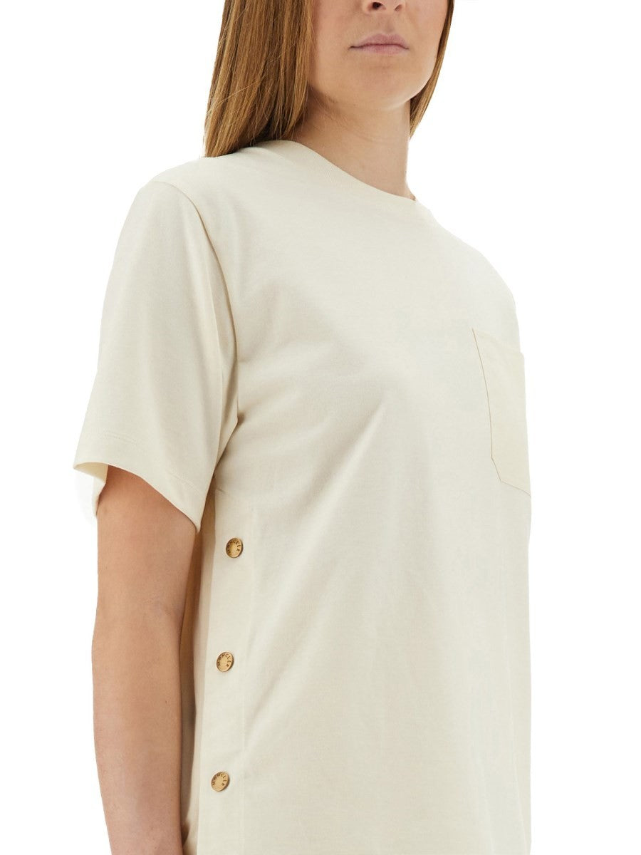 MONCLER サイドボタン Tシャツ Moncler サイドボタン付きTシャツ – MoonFits
